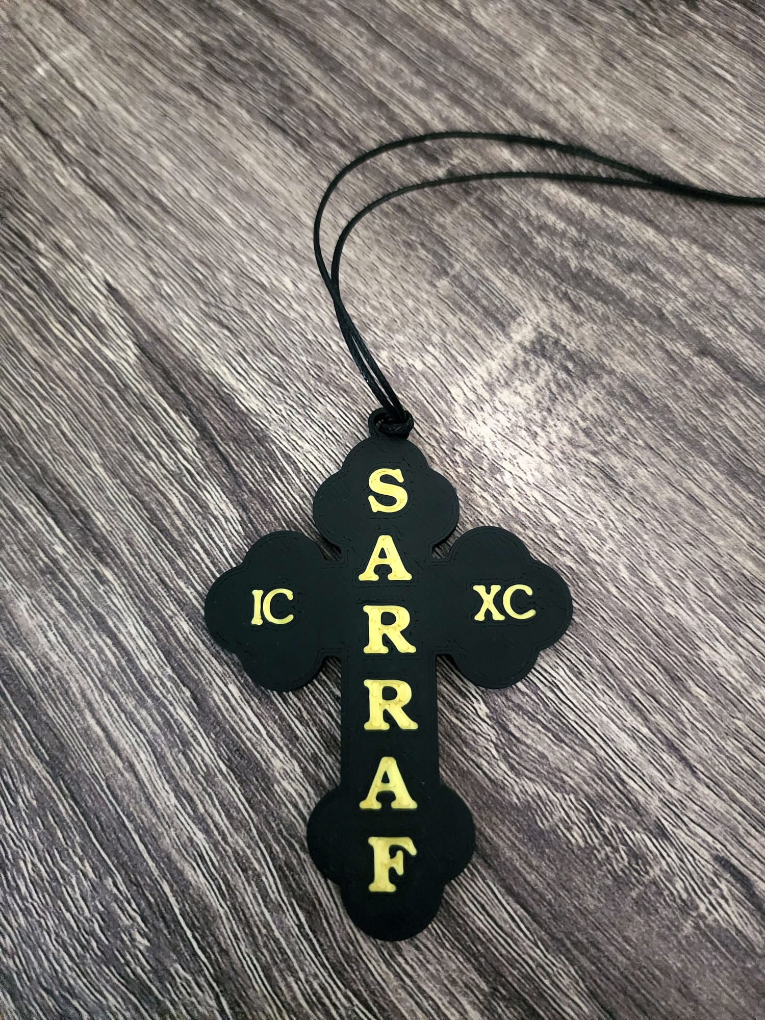 Custom Rear Mirror Orthodox Cross