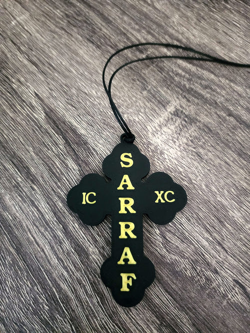 Custom Rear Mirror Orthodox Cross