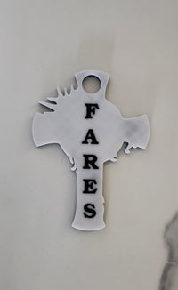Custom Rear Mirror Jesus Thorn Cross