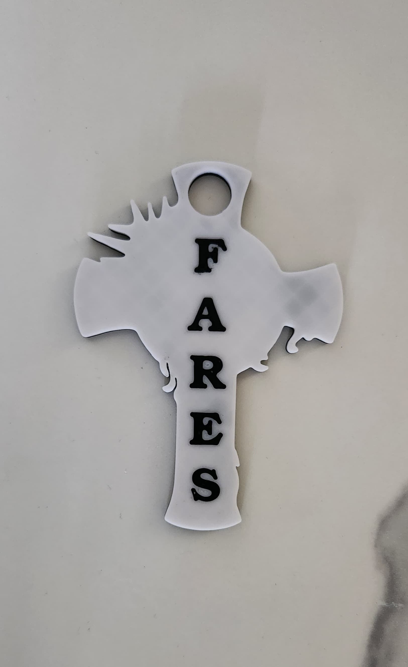 Custom Rear Mirror Jesus Thorn Cross