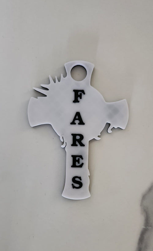 Custom Rear Mirror Jesus Thorn Cross