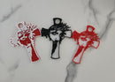Custom Rear Mirror Jesus Thorn Cross