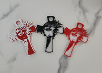 Custom Rear Mirror Jesus Thorn Cross